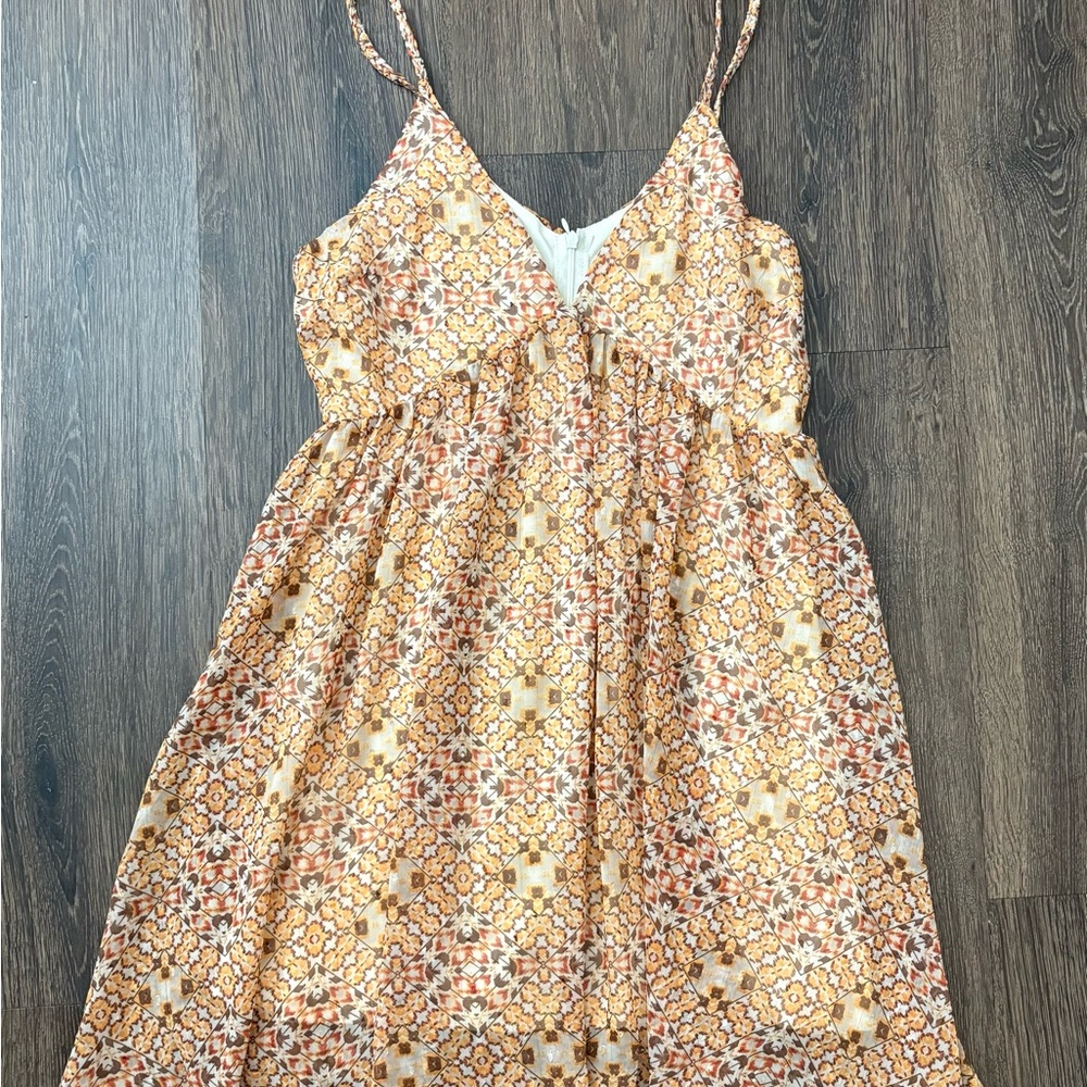 Pink Lily Floral Patterned Casual Dress